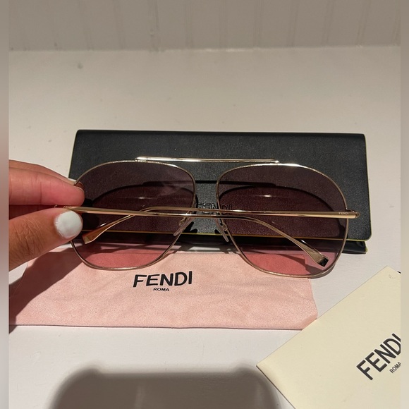 Fendi Pink Aviator Sunglasses - Picture 5 of 5